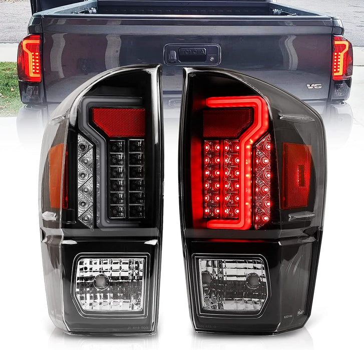 WOLFSTORM LED Tail Light Assembly for 2016-2022 Toyota Tacoma with New LED Light Design - WOLFSTORM