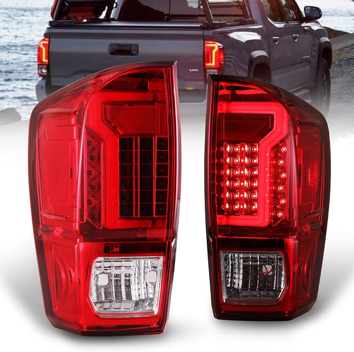 WOLFSTORM LED Tail Light Assembly for 2016-2022 Toyota Tacoma with New LED Light Design - WOLFSTORM