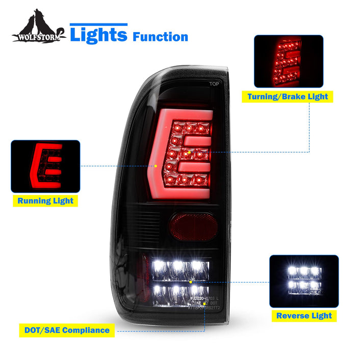 WOLFSTORM LED Tail Light Fit for 1997-2003 Ford F-150 and 2004 F-150 Heritage - WOLFSTORM 