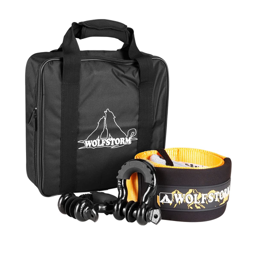 Emergency Off Road Towing Rescue Kit with Tow Strap and D-Ring Shackles