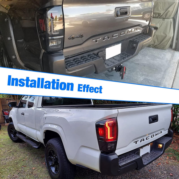 WOLFSTORM LED Tail Light Assembly for 2016-2022 Toyota Tacoma with New LED Light Design - WOLFSTORM