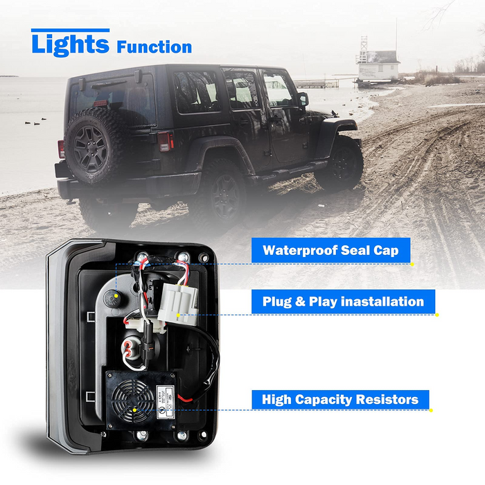 LED Tail Light for 2007-2018 Jeep Wrangler JK/JKU - WOLFSTORM 