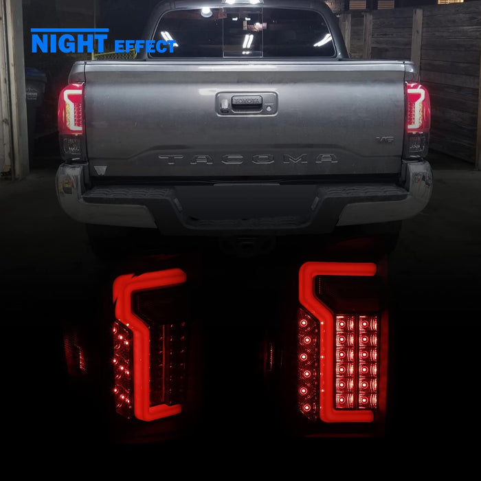 WOLFSTORM LED Tail Light Assembly for 2016-2022 Toyota Tacoma with New LED Light Design - WOLFSTORM
