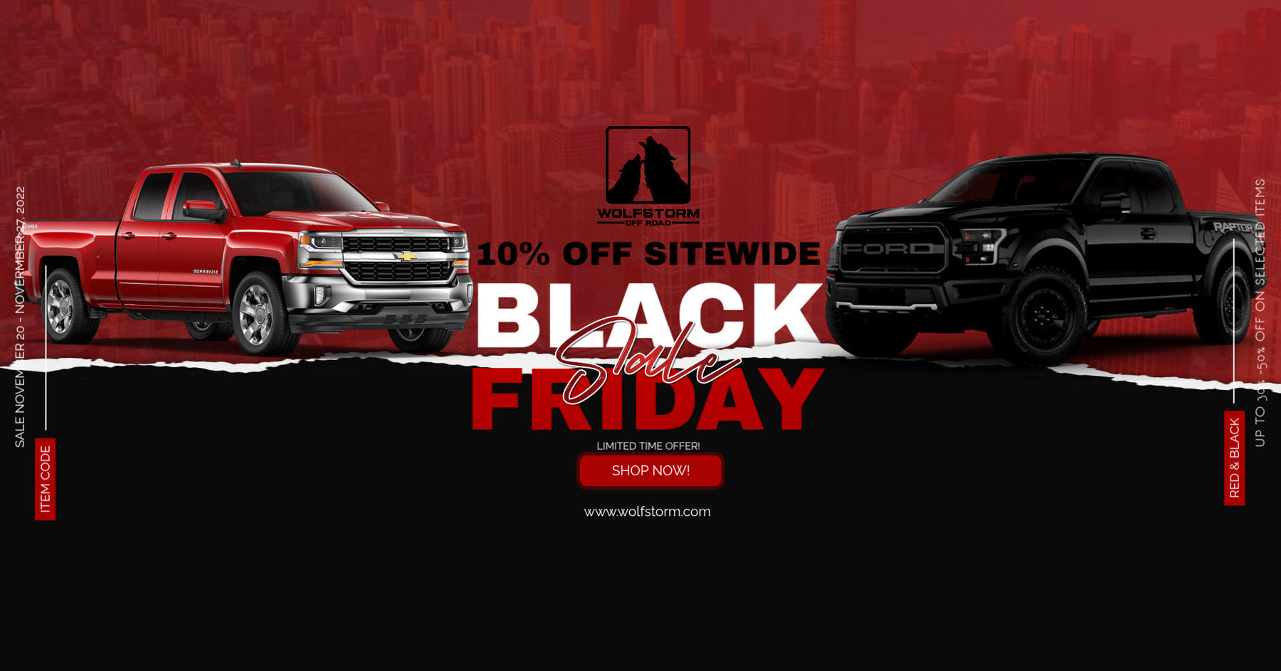 🌪Wolfstorm Black Friday 2025: 10% Off All Truck Accessories With Code “Black Friday” (Nov 27 – Dec 11)❄️