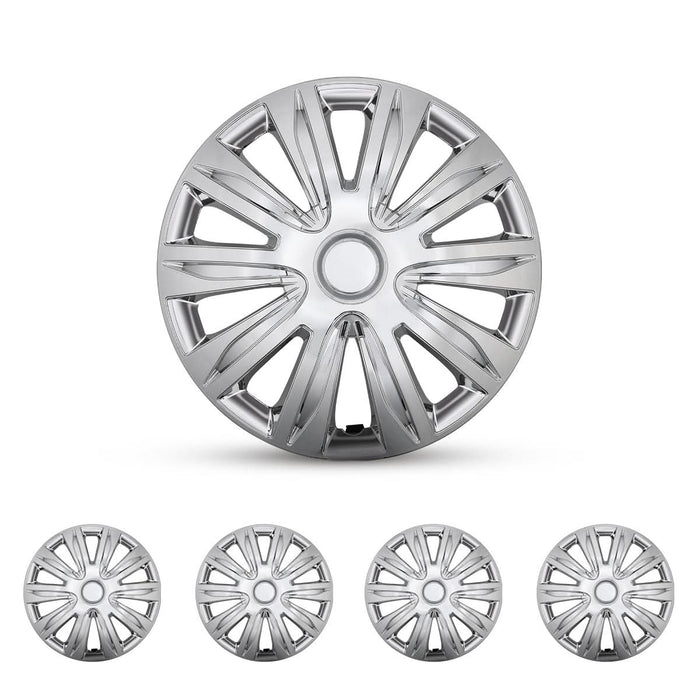 WOLFSTORM 16 inch Universal Hubcaps Wheel Cover for Chevy Dodge Ford Honda KIA Nissan Toyota