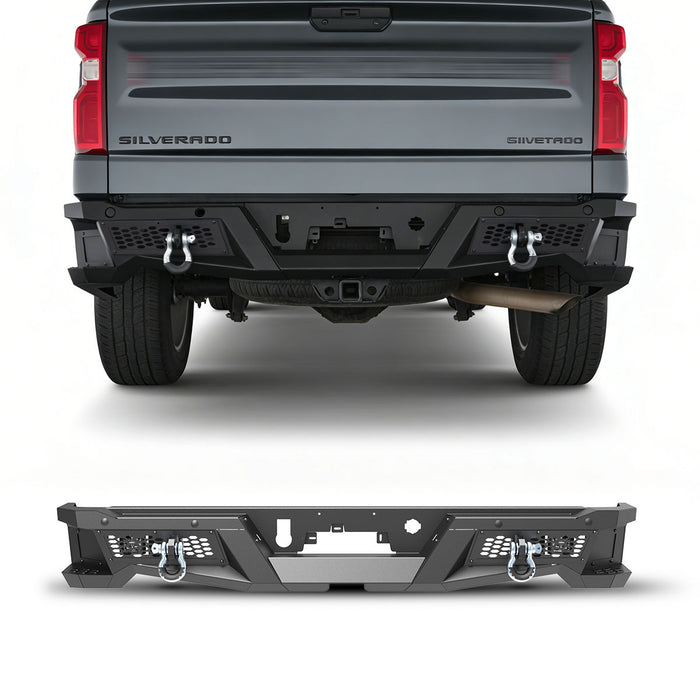 WOLFSTORM Modified Rear Bumper for 2019-2026 Chevrolet Silverado 1500 and GMC Sierra 1500