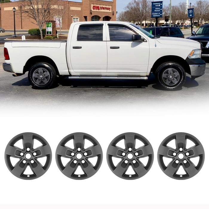 WOLFSTORM 17 Inch Hubcaps Fit for 2013-2018 DODGE RAM 1500/2019-2023 DODGE RAM 1500 CLASSIC