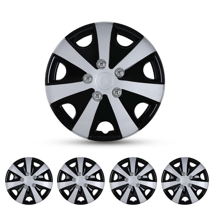 WOLFSTORM 4-Pack 16 Inch Universal Hubcaps for Steel Wheel Rims Cover