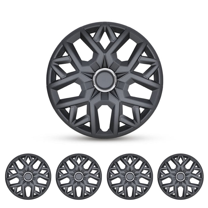 WOLFSTORM 4-Pack 17 Inch Universal Hubcaps for Steel Wheel Rims Cover