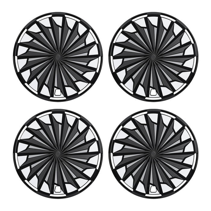 Wolfstorm Aerodisc Full Coverage Wheel Covers for Universal Hubcaps Turbo Spoke, 4-Pack