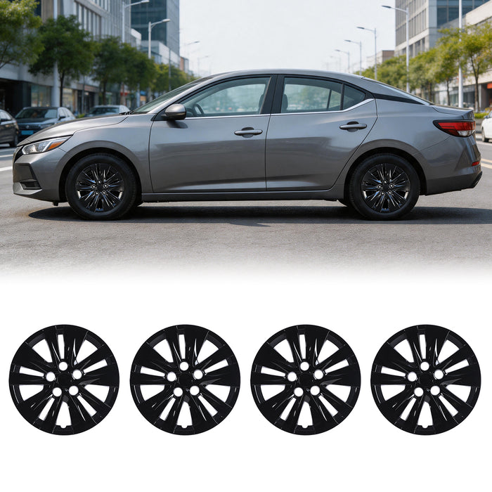 WOLFSTORM 4-Pack 16 Inch Wheel Rim Cover Hubcaps for 2020-2026 NISSAN SENTRA