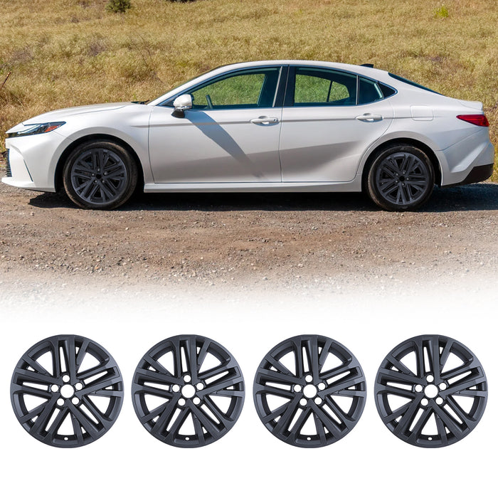 WOLFSTORM 4-Pack 18 Inch Wheel Rim Cover Hubcaps for 2025-2026 TOYOTA CAMRY HYBRID SE / XLE Model