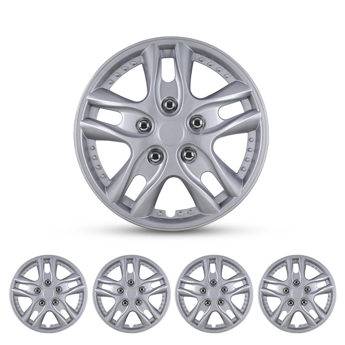 WOLFSTORM 4-Pack 12 Inch Universal Hubcaps for Steel Wheel Rims Cover