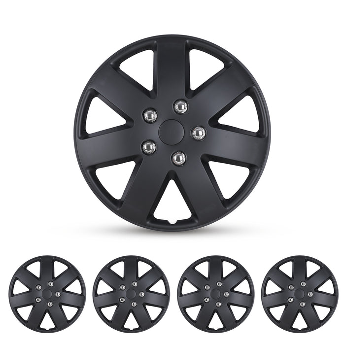 WOLFSTORM 4-Pack 16 Inch Universal Hubcaps for Steel Wheel Rims Cover