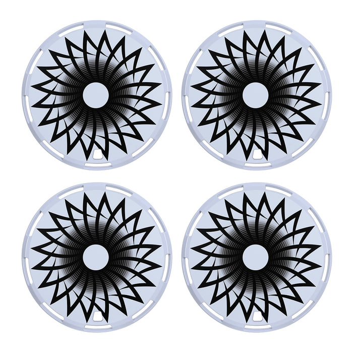 Wolfstorm Aerodisc Full Coverage Wheel Covers for Universal Hubcaps Turbo Spoke, 4-Pack