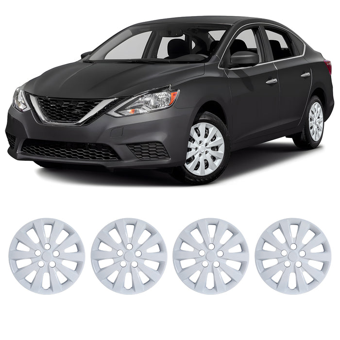 WOLFSTORM 16 Inch Hubcaps Wheel Cover Fit for 2013-2019 NISSAN SENTRA and 2011-2017 NISSAN LEAF