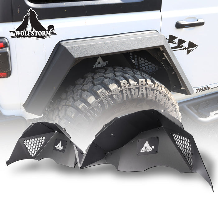WOLFSTORM Doublures de garde-boue intérieures pour Jeep Wrangler JL/JLU 2018-2024