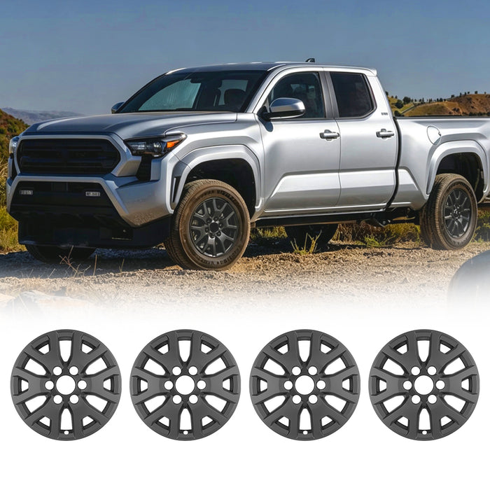 WOLFSTORM 4-Pack 17 Inch Wheel Rim Cover Hubcaps for 2024-2026 Toyota Tacoma