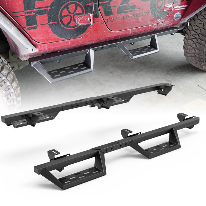 HAWKLEY Marchepieds latéraux adaptés pour Wrangler JK JKU Unlimited 2007-2018 4 portes uniquement