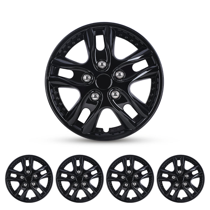 WOLFSTORM 4-Pack 12 Inch Universal Hubcaps for Steel Wheel Rims Cover