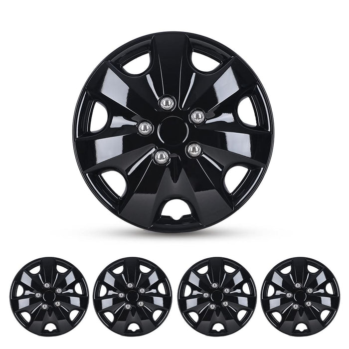 WOLFSTORM 4-Pack 16 Inch Universal Hubcaps for Steel Wheel Rims Cover