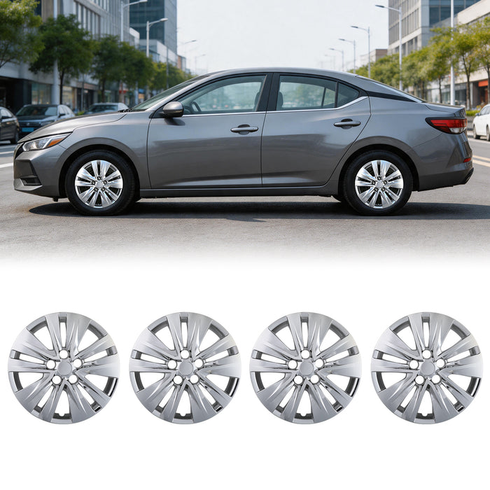 WOLFSTORM 4-Pack 16 Inch Wheel Rim Cover Hubcaps for 2020-2026 NISSAN SENTRA