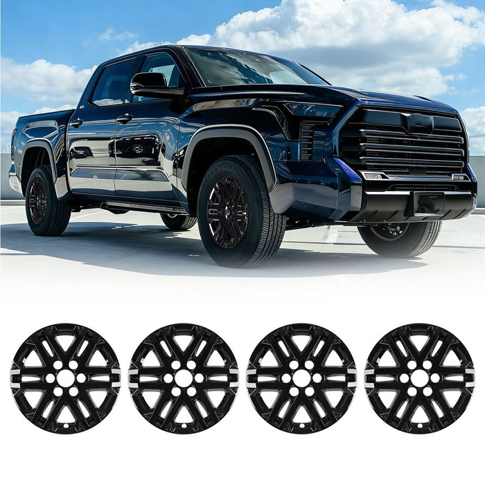 WOLFSTORM 4-Pack 18 Inch Wheel Rim Cover Hubcaps for 2022-26 TOYOTA TUNDRA /2023-26 Toyota Sequoia