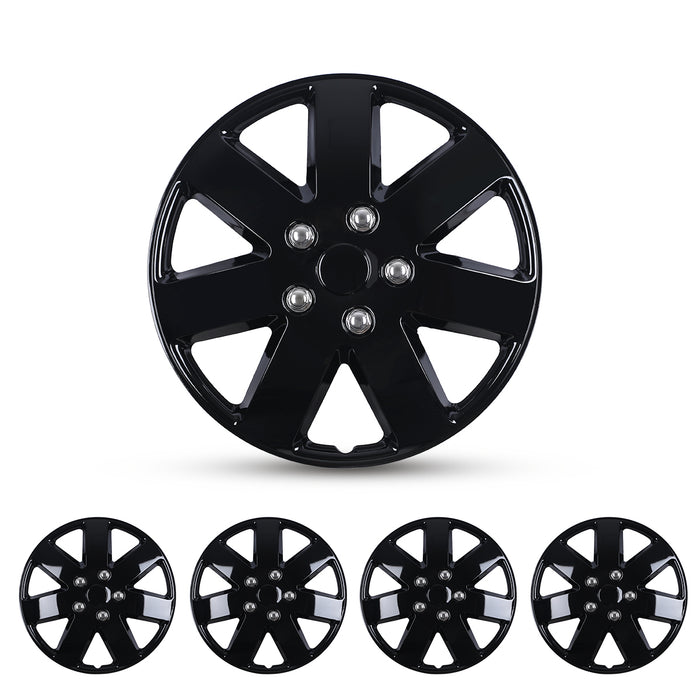 WOLFSTORM 4-Pack 16 Inch Universal Hubcaps for Steel Wheel Rims Cover