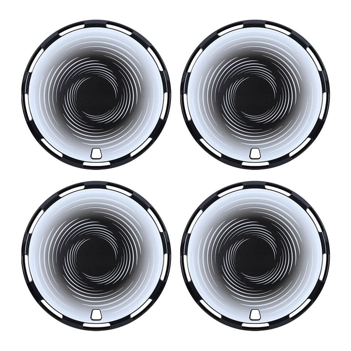 Wolfstorm Aerodisc Full Coverage Wheel Covers for Universal Hubcaps Turbo Spoke, 4-Pack