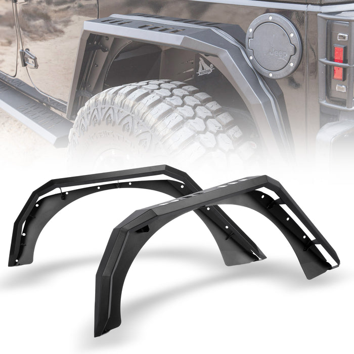 Fender Flares for 2008-2017 Jeep Wrangler JK with LED Sequential Turn Lights