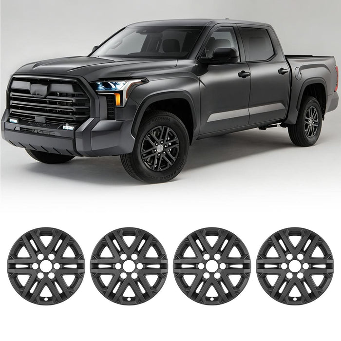 WOLFSTORM 4-Pack 18 Inch Wheel Rim Cover Hubcaps for 2022-26 TOYOTA TUNDRA /2023-26 Toyota Sequoia