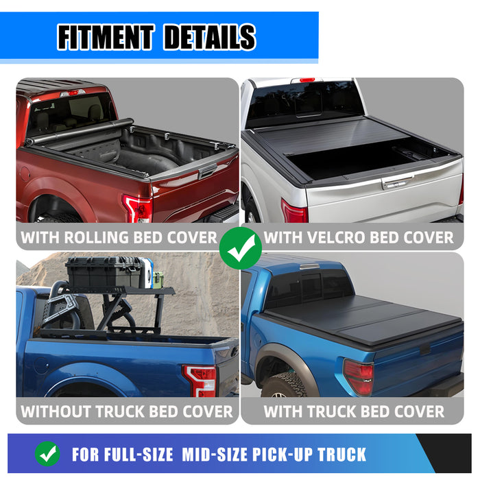 Wolfstorm Universal Adjustable Bed Rack Roll Bar for  Mid-Size &Full-Size Pickup Trucks