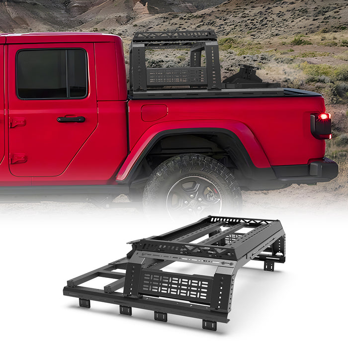 WOLFSTORM Roll Bar Universal Fit for Mid-size Pickup Trucks,Modular,Adjustable Overland Bed Rack,Roll bar
