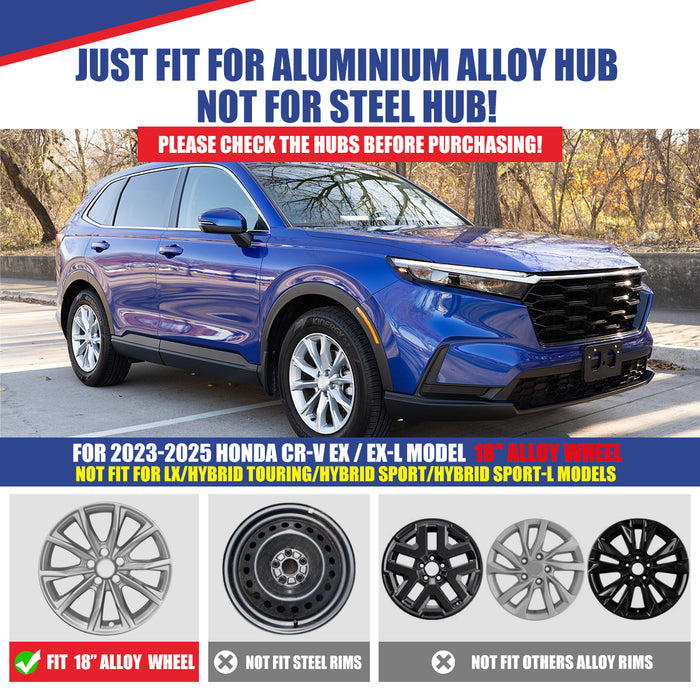 WOLFSTORM 4-Pack 18 Inch Wheel Rim Cover Hubcaps for 2023-2025 HONDA CR-V EX / EX-L model
