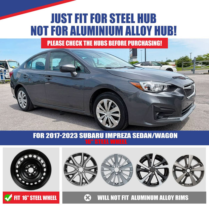 WOLFSTORM 4-Pack 16 Inch Wheel Rim Cover Hubcaps for 2017-2023 SUBARU IMPREZA SEDAN/WAGON