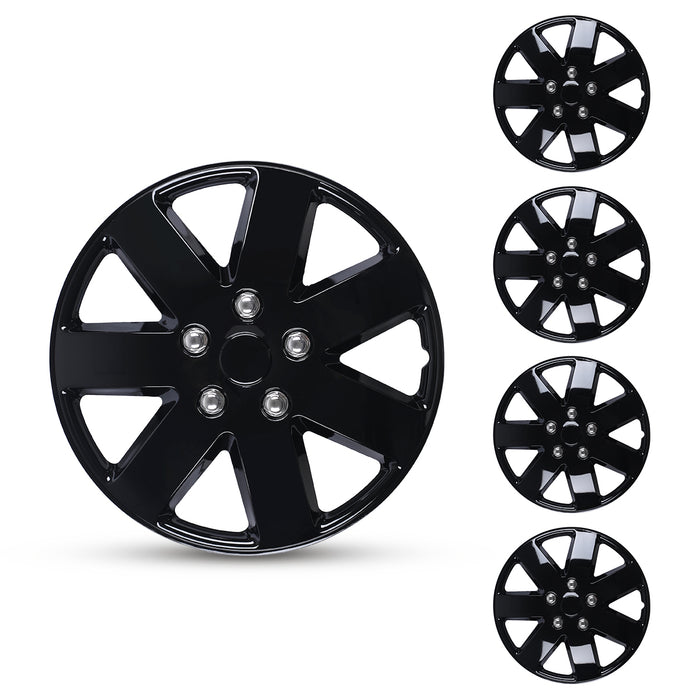 WOLFSTORM 4-Pack 16 Inch Universal Hubcaps for Steel Wheel Rims Cover