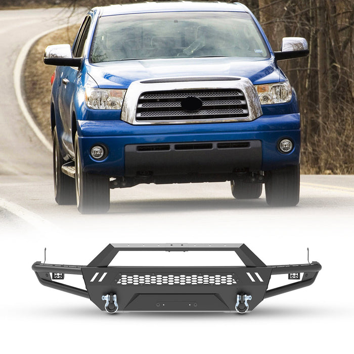 WOLFSTORM Front Bumper / Winch Plate for 2007-2013 Toyota Tundra Main Body Side Wings Winch Plate