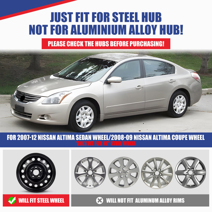 WOLFSTORM 4-Pack 16 Inch Wheel Rim Cover Hubcaps for 2007-2012 Nissan Altima & 2008-2009 Nissan Altima Coupe