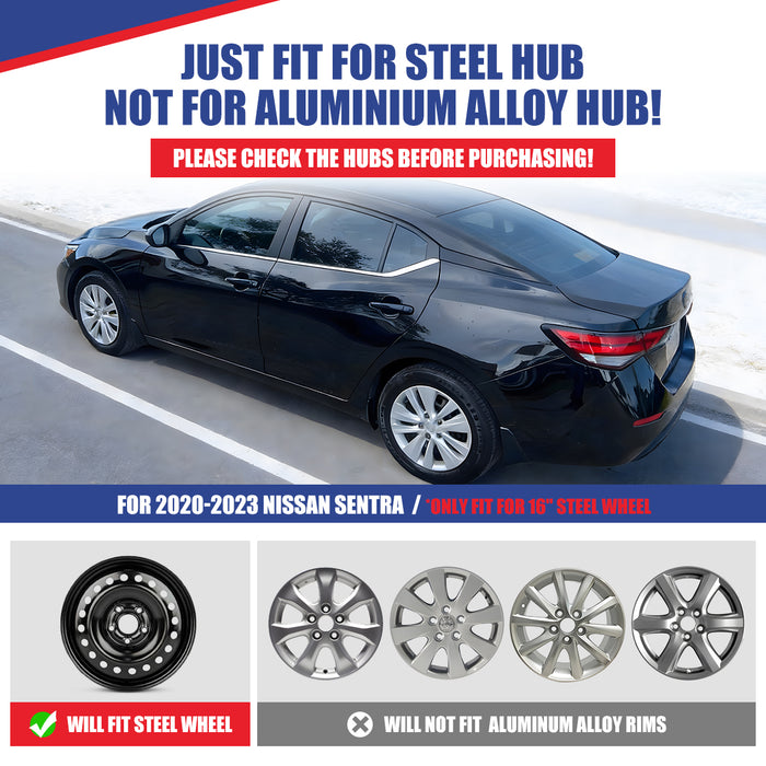 WOLFSTORM 4-Pack 16 Inch Wheel Rim Cover Hubcaps for 2020-2026 NISSAN SENTRA