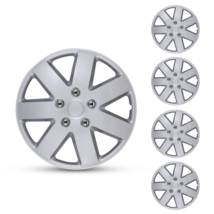 WOLFSTORM 4-Pack 16 Inch Universal Hubcaps for Steel Wheel Rims Cover