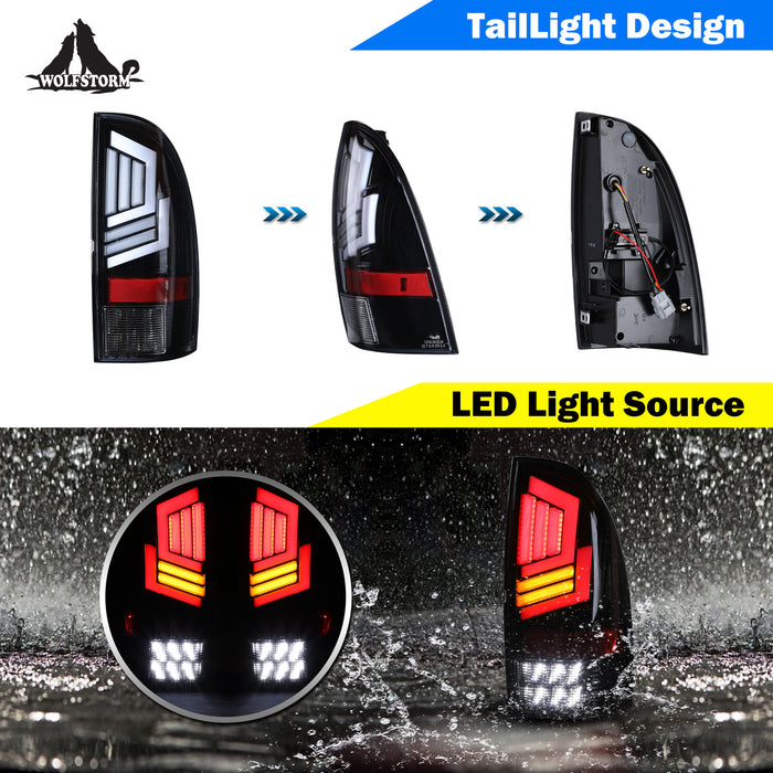 Luz trasera LED WOLFSTORM compatible con Toyota Tacoma 2005-2015.