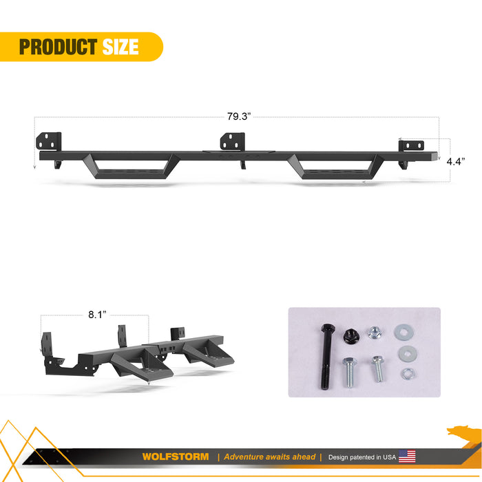 WOLFSTORM Running Boards for Dodge Ram 1500/2500/3500 Crew Cab