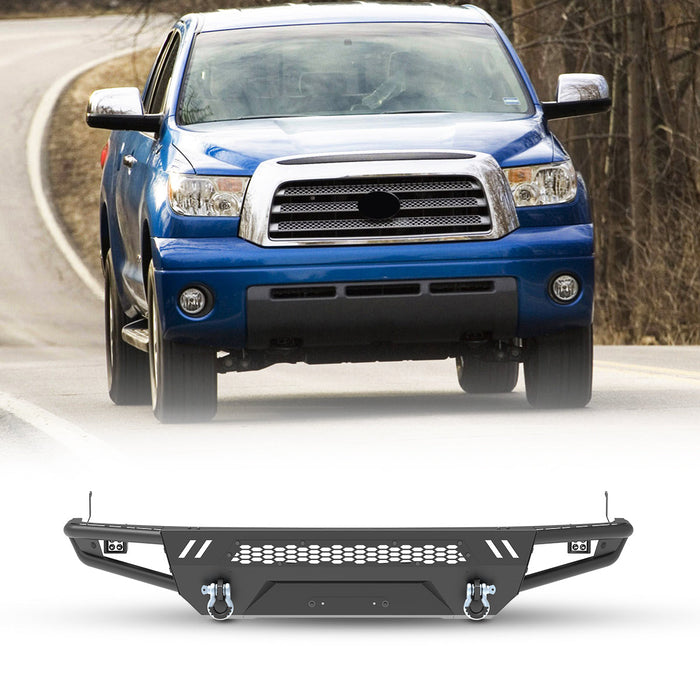 WOLFSTORM Front Bumper / Winch Plate for 2007-2013 Toyota Tundra Main Body Side Wings Winch Plate