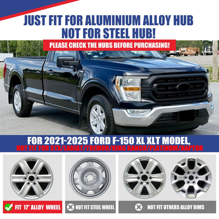 WOLFSTORM 4-Pack 17 Inch Wheel Rim Cover Hubcaps for 2021-2025 FORD F-150