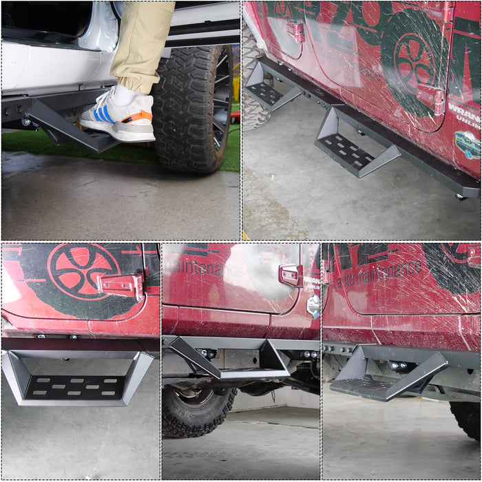 HAWKLEY Marchepieds latéraux adaptés pour Wrangler JK JKU Unlimited 2007-2018 4 portes uniquement