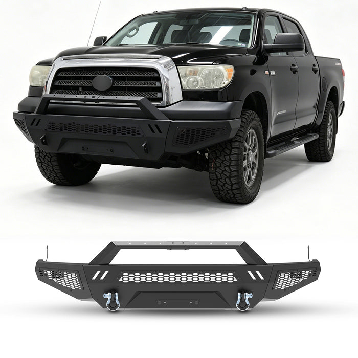 WOLFSTORM Front Bumper / Winch Plate for 2007-2013 Toyota Tundra Main Body Side Wings Winch Plate