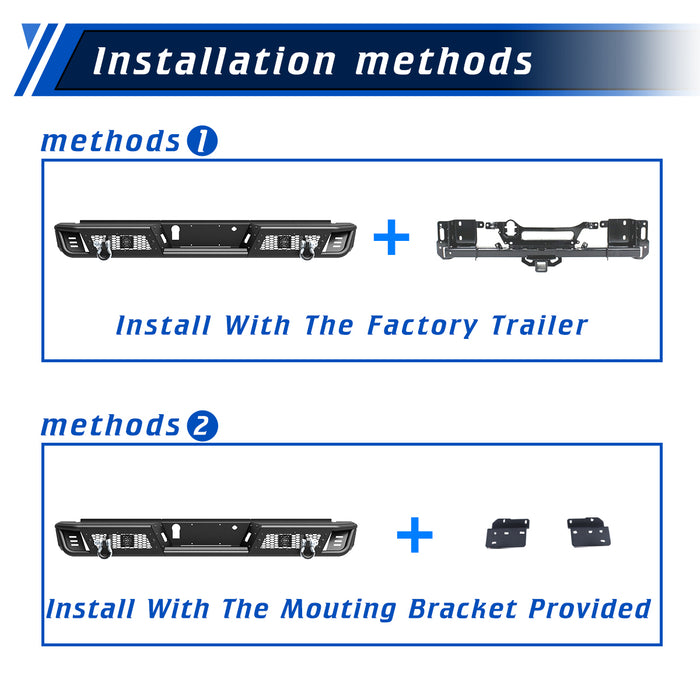 WOLFSTORM Rear Bumper Compatible with 2021-2023 Ford F-150 (Excluding Raptor)