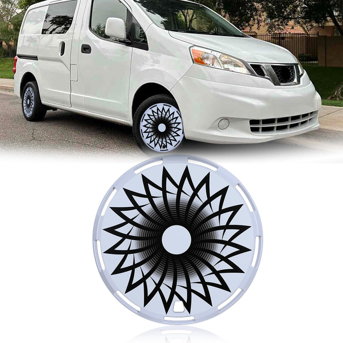 Wolfstorm Aerodisc Full Coverage Wheel Covers for Universal Hubcaps Turbo Spoke, 4-Pack