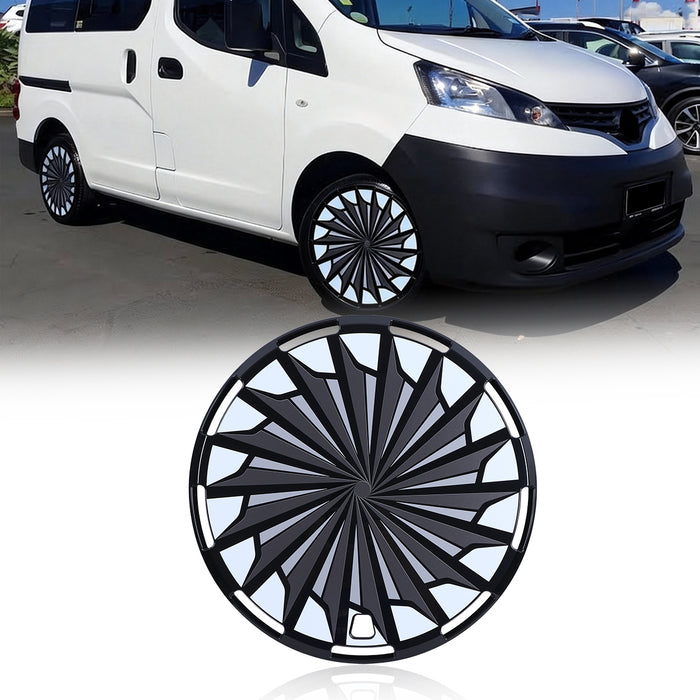 Wolfstorm Aerodisc Full Coverage Wheel Covers for Universal Hubcaps Turbo Spoke, 4-Pack