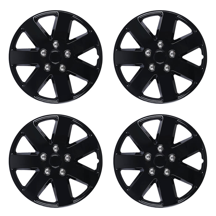 WOLFSTORM 4-Pack 16 Inch Universal Hubcaps for Steel Wheel Rims Cover